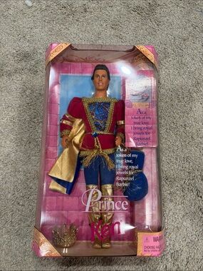 Barbie Prince Ken Doll - Red, Blue & Gold Regal Outfit